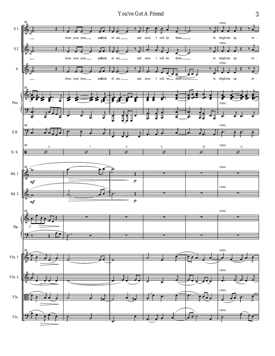 You've Got A Friend Large Ensemble scores gallery preview page 3