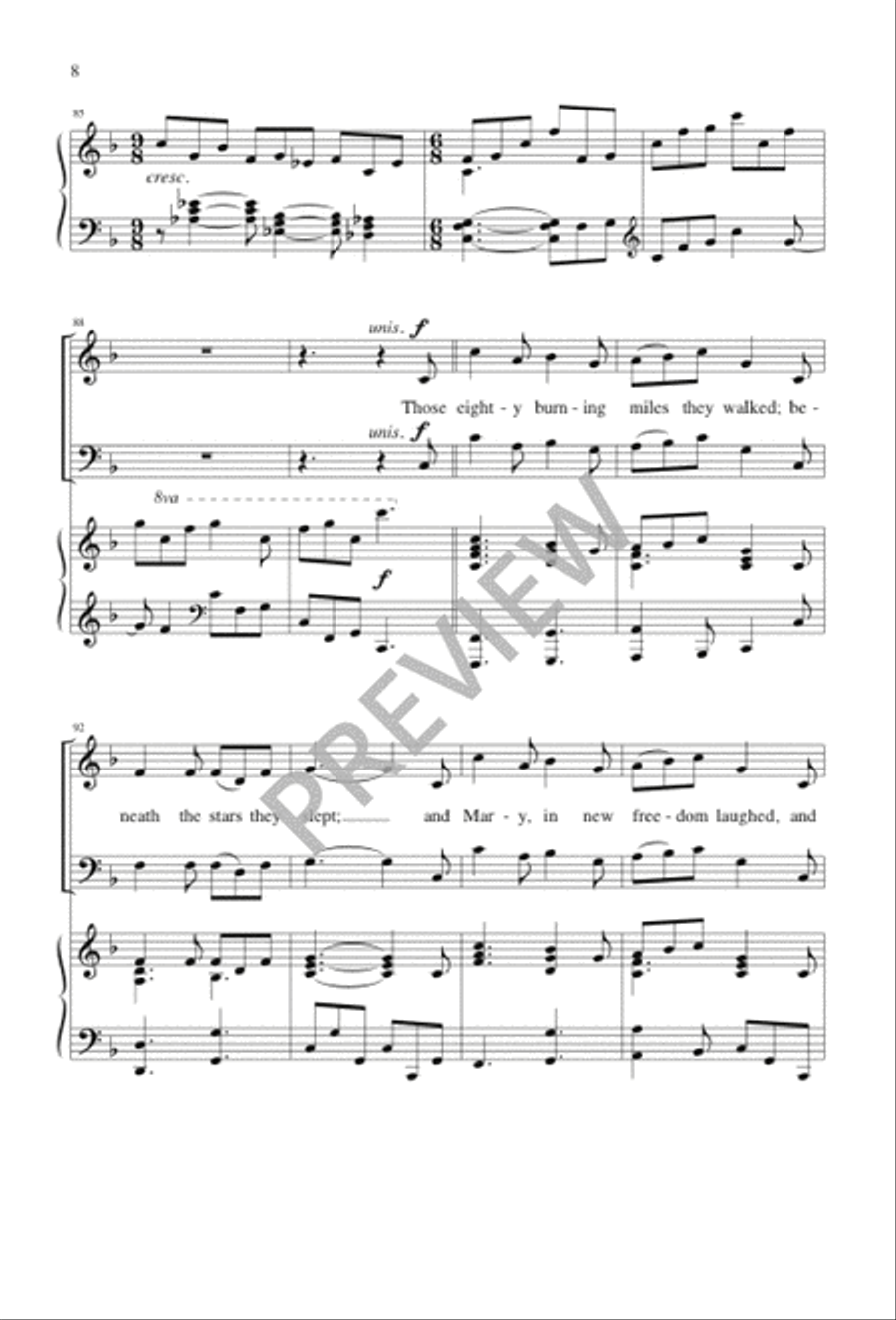 Young Mary Lived in Nazareth 4-Part scores gallery preview page 9