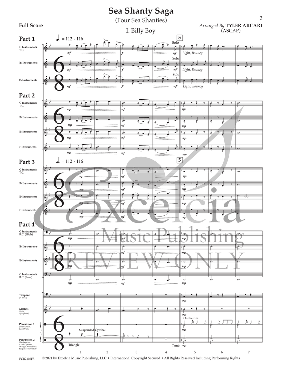Sea Shanty Saga Sea Shanty Saga Concert Band scores gallery preview page 4