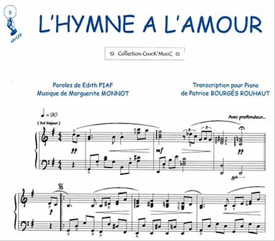 L'hymne à l'amour (Collection CrocK'MusiC) Piano Solo scores gallery preview page 1