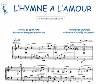 Book cover for L'hymne à l'amour (Collection CrocK'MusiC)