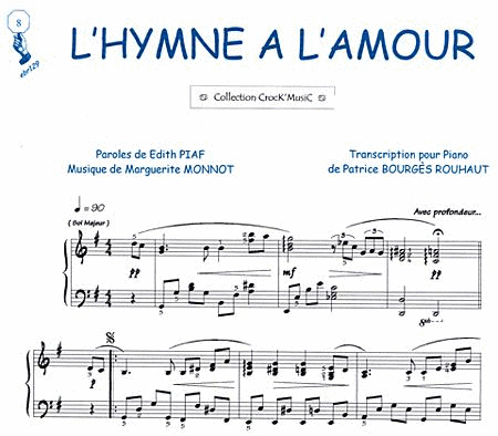 L'hymne à l'amour (Collection CrocK'MusiC) by Edith Piaf Piano Solo - Sheet Music