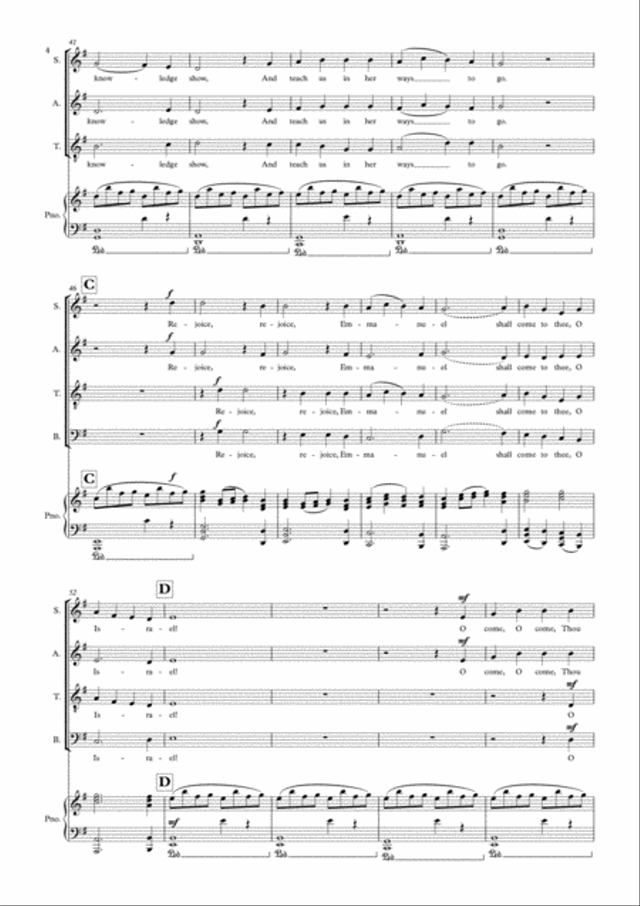 O come, O come Emmanuel 4-Part scores gallery preview page 4