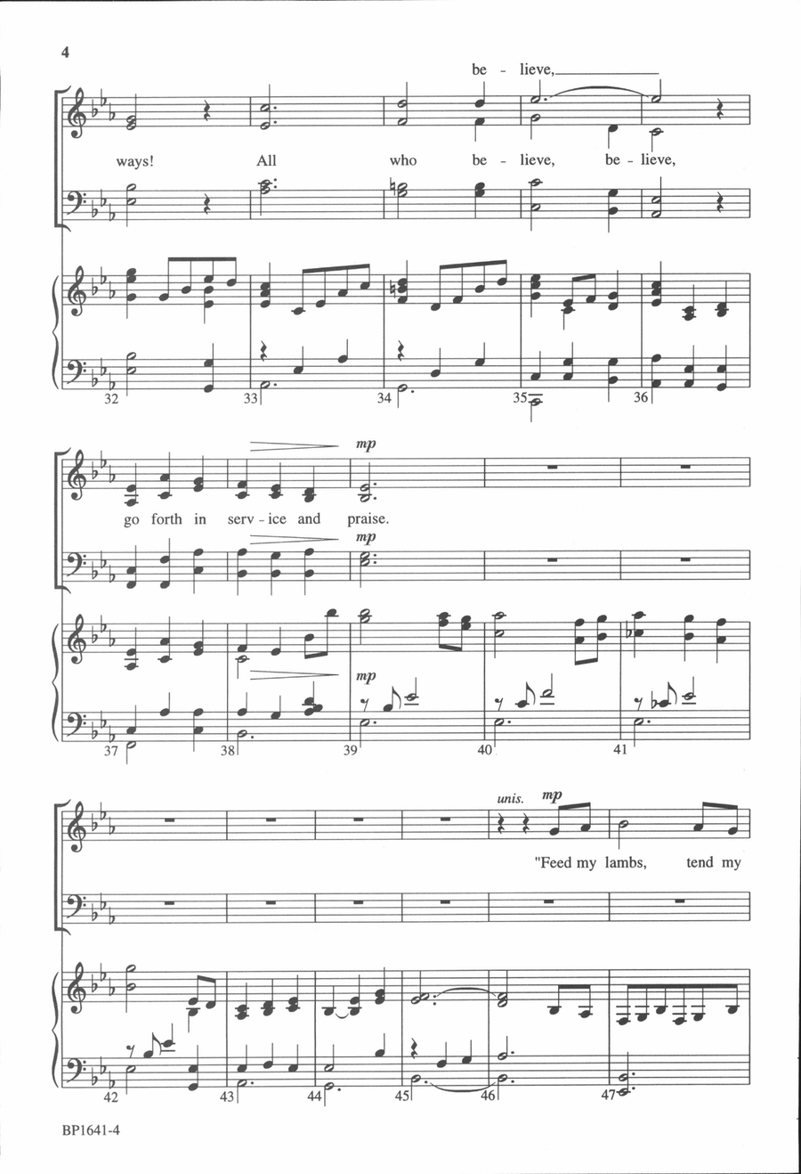 All Who Believe 4-Part scores gallery preview page 4