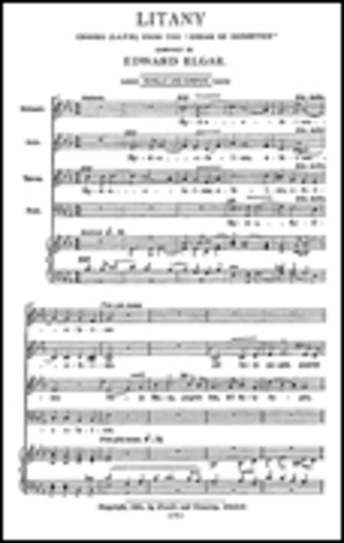Elgar: Litany for SATB Chorus with Organ or Piano acc.