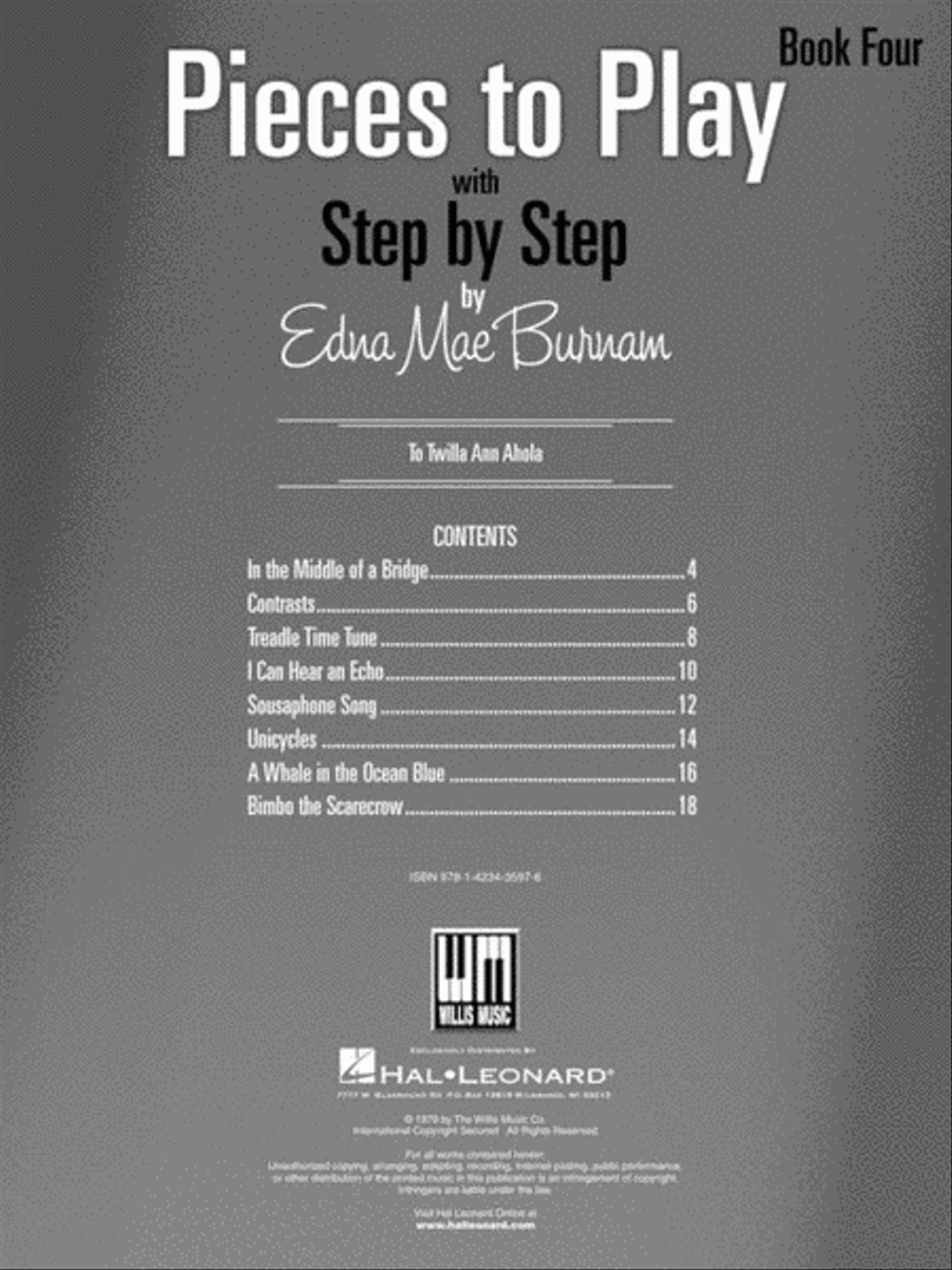 Pieces to Play – Book 4 Piano Method scores gallery preview page 3