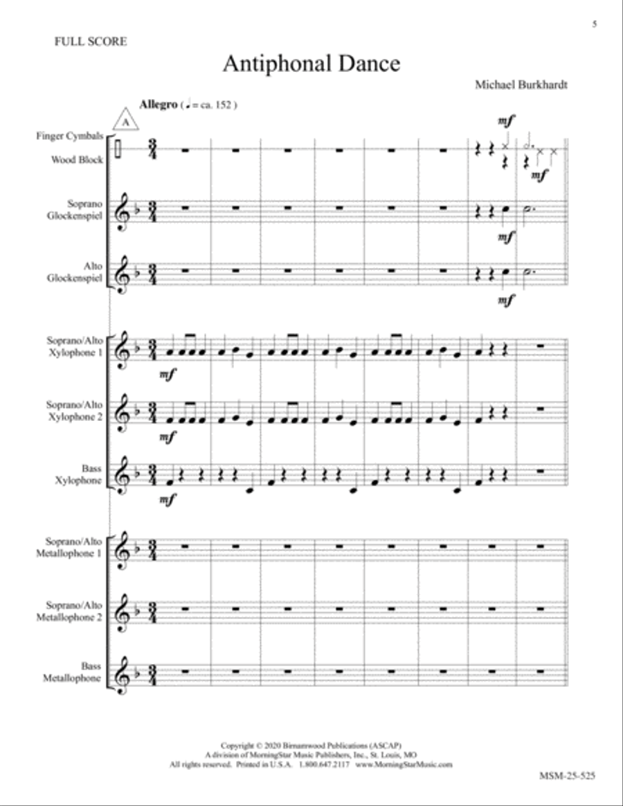 Antiphonal Dance Antiphonal Dance Sacred scores gallery preview page 5