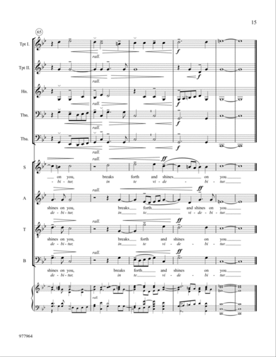 Rise Up, Shine Forth / Surge, illuminare, Jerusalem (Full Score) 4-Part scores gallery preview page 5