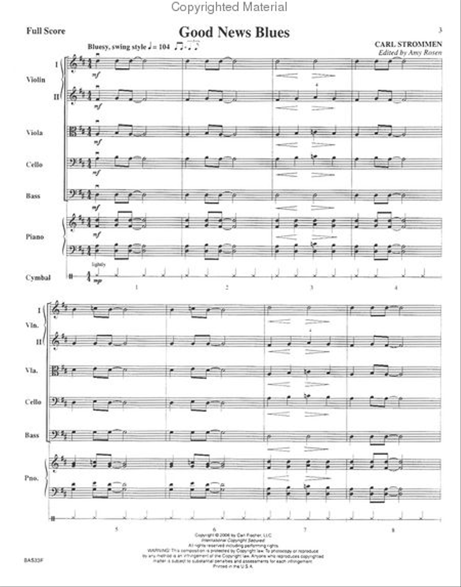 Good News Blues Good News Blues String Orchestra scores gallery preview page 2