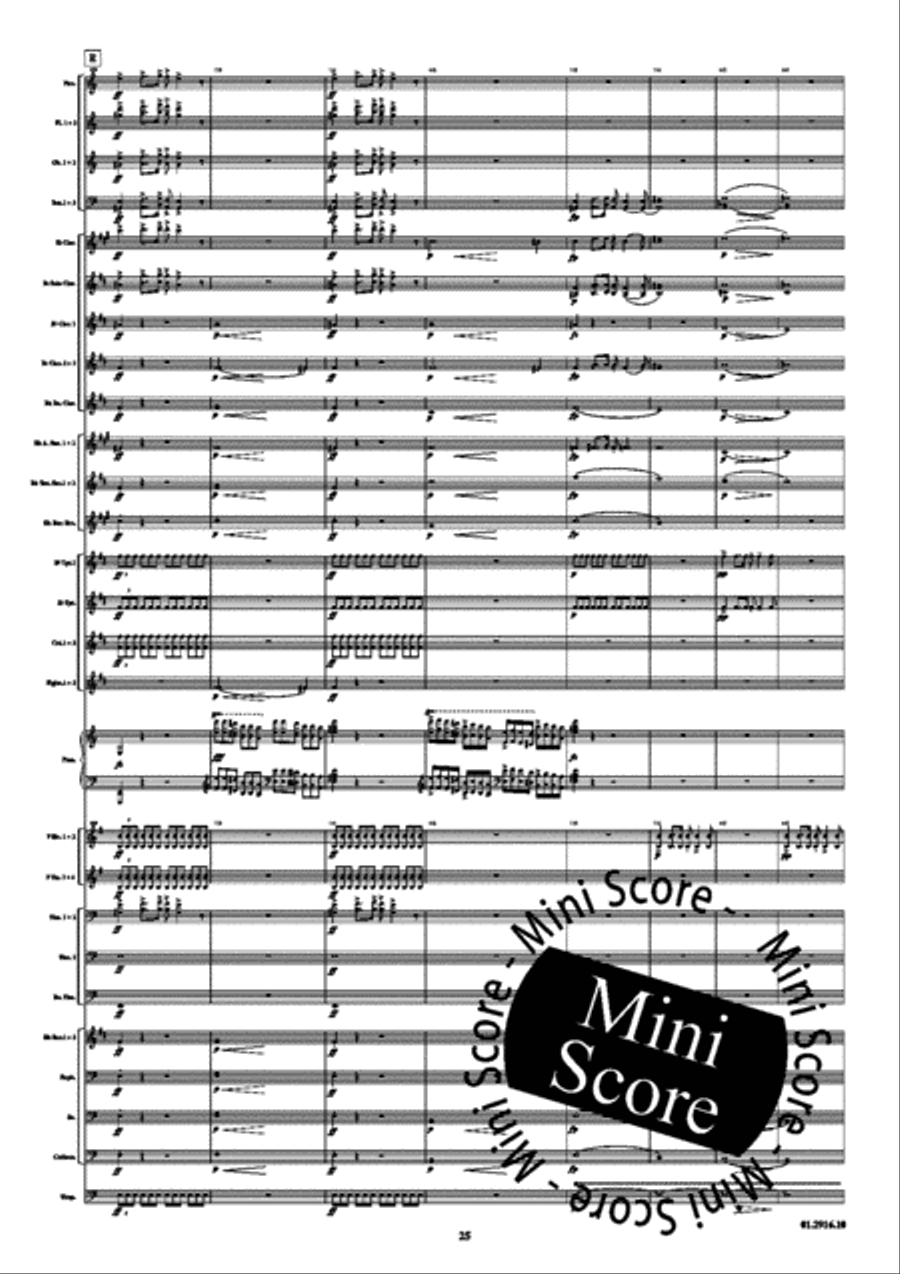 Piano Concerto opus 16 A Minor Concert Band scores gallery preview page 29