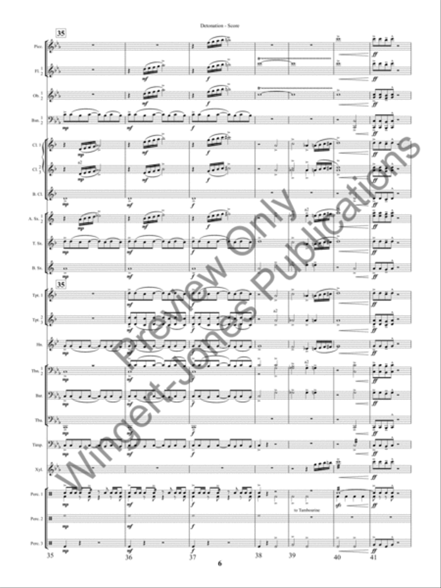 Detonation (Score) Concert Band scores gallery preview page 9
