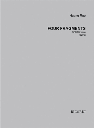 Book cover for Four Fragments For Solo Viola