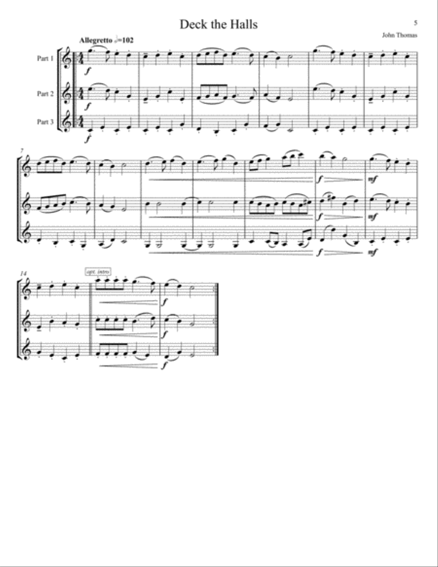Twenty Christmas Carols for String Trio String Trio scores gallery preview page 5