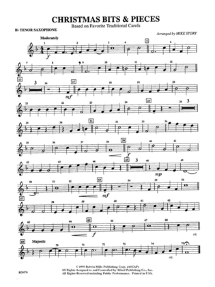 Christmas Bits & Pieces (based on Favorite Traditional Carols): B-flat Tenor Saxophone