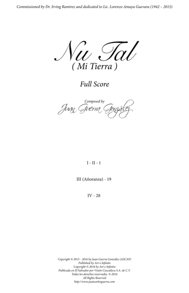 Nu Tal (Mi Tierra) - Full Score
