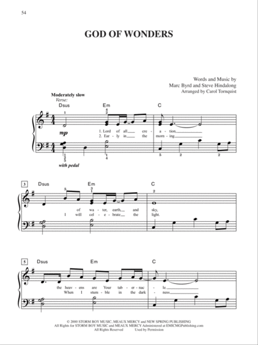Top 50 Praise & Worship Easy Piano scores gallery preview page 6