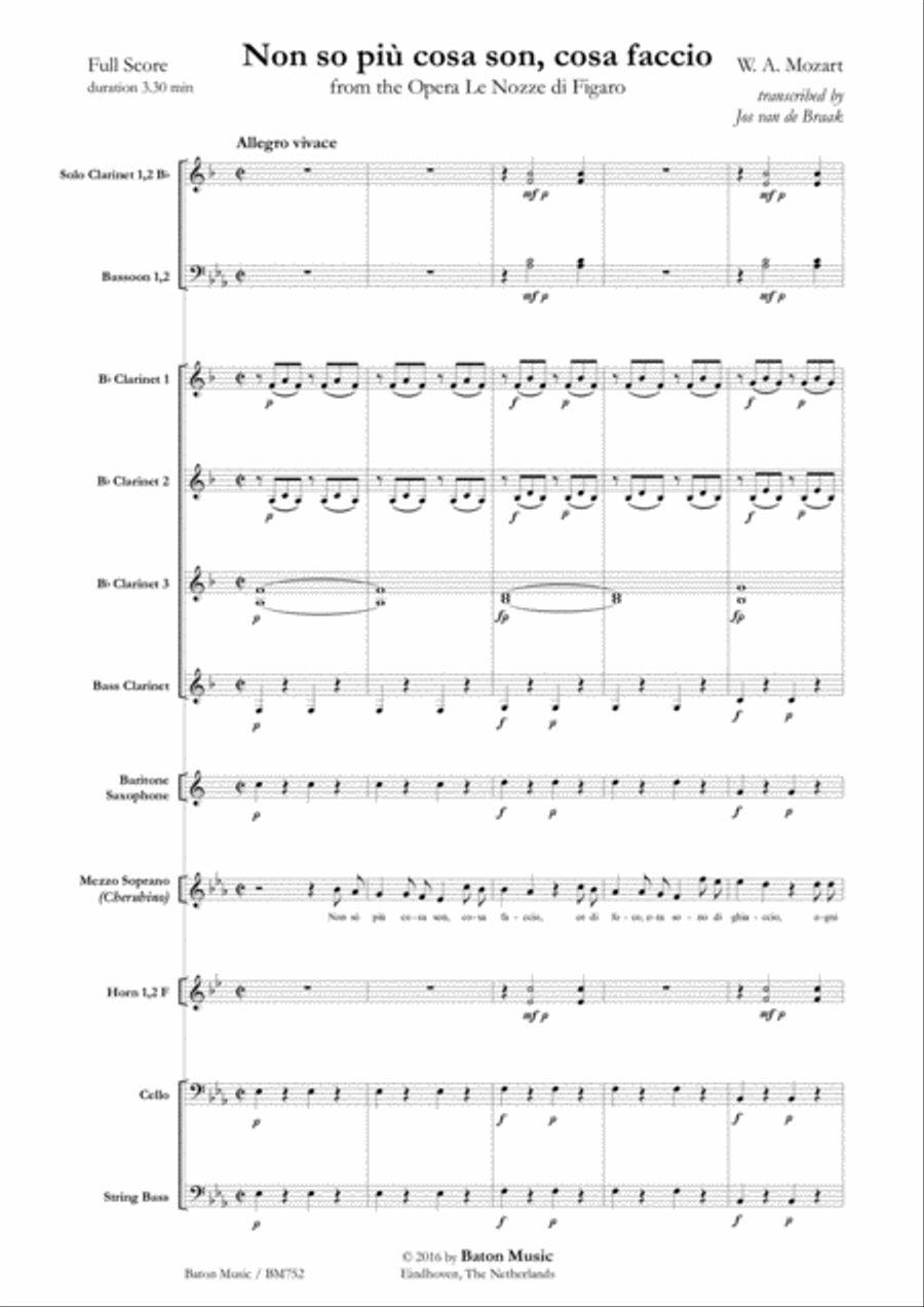 Non so più cosa son, cosa faccio Concert Band scores gallery preview page 2