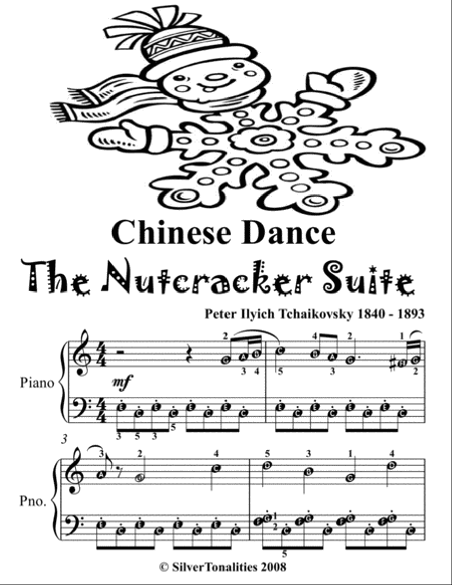 Chinese Dance the Nutcracker Suite Easy Piano Sheet Music 2nd Edition Easy Piano scores gallery preview page 2