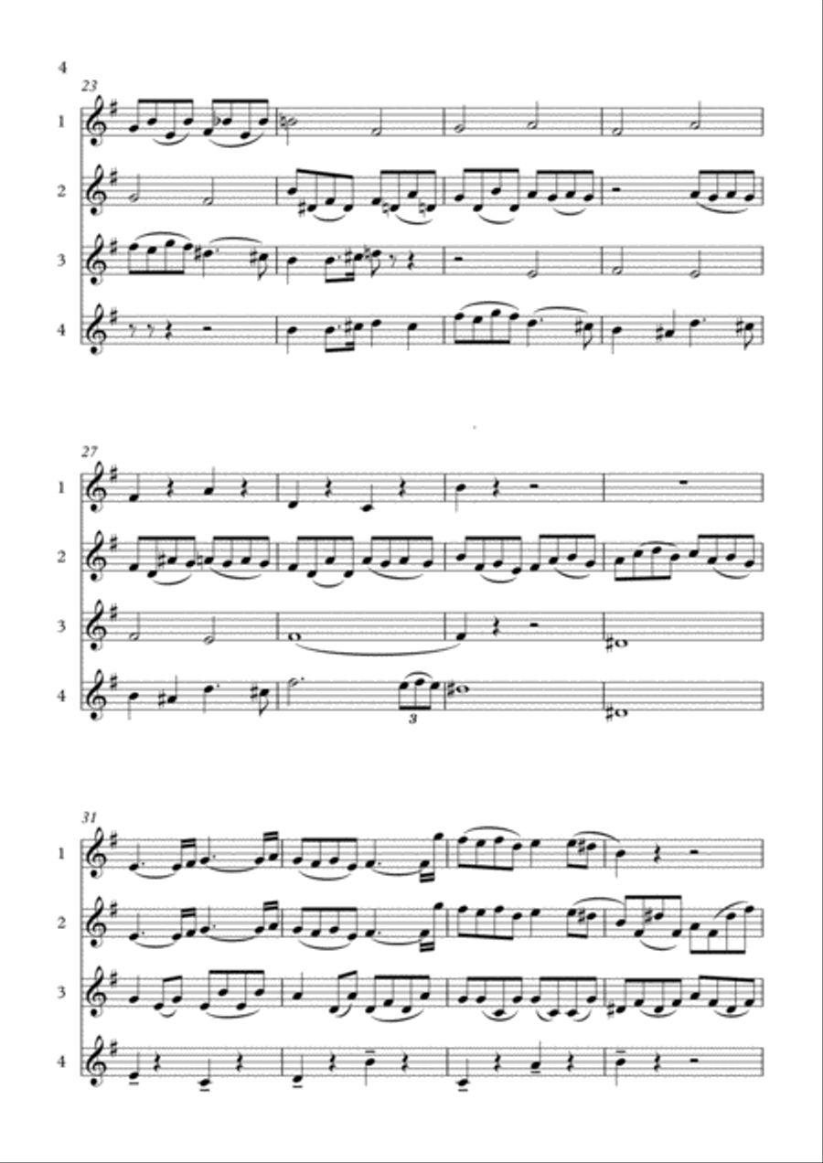 PAVANE for 4 flutes - FAURE Flute Quartet scores gallery preview page 4