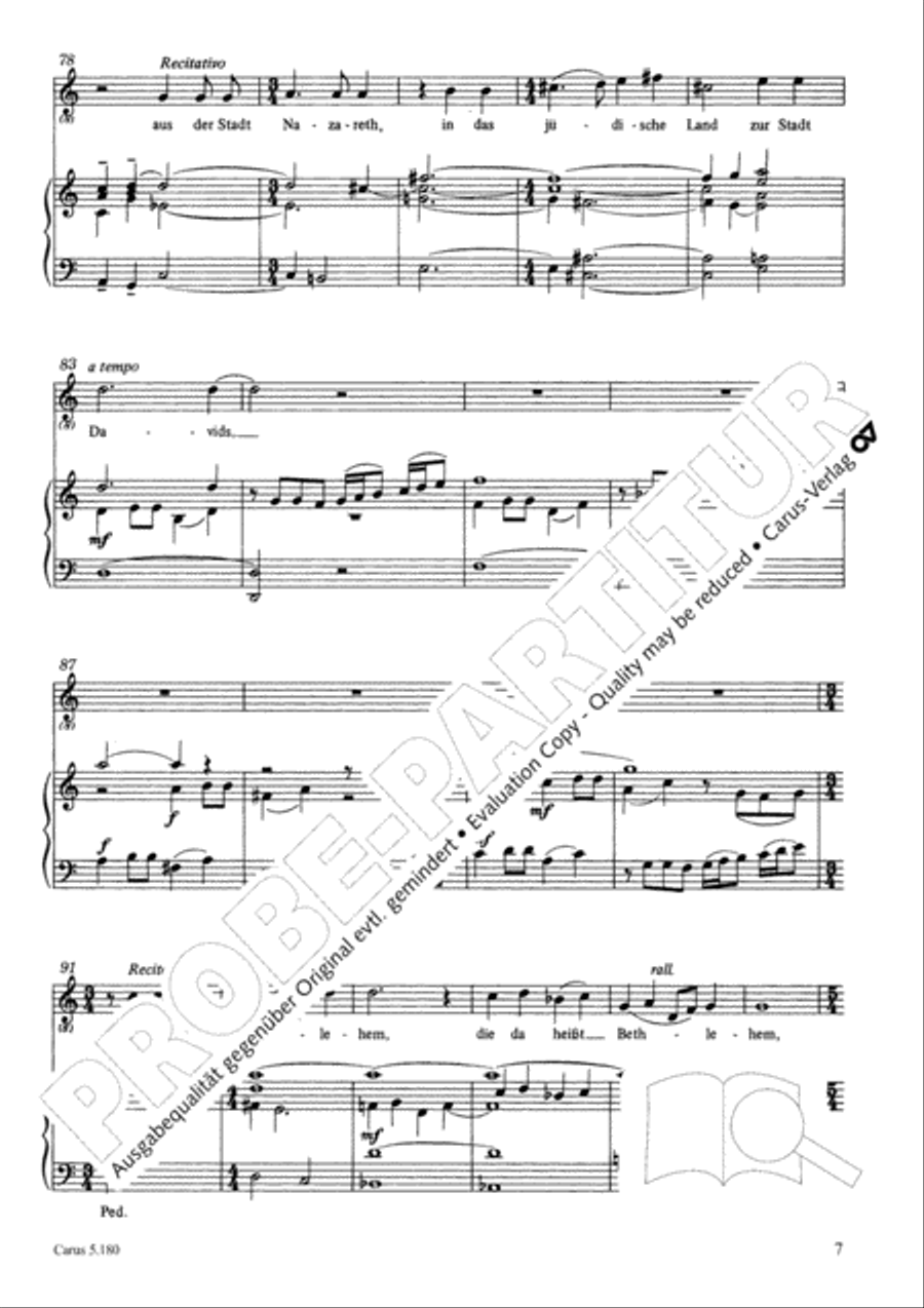 Das Weihnachtsevangelium Mezzo-Soprano Voice scores gallery preview page 8