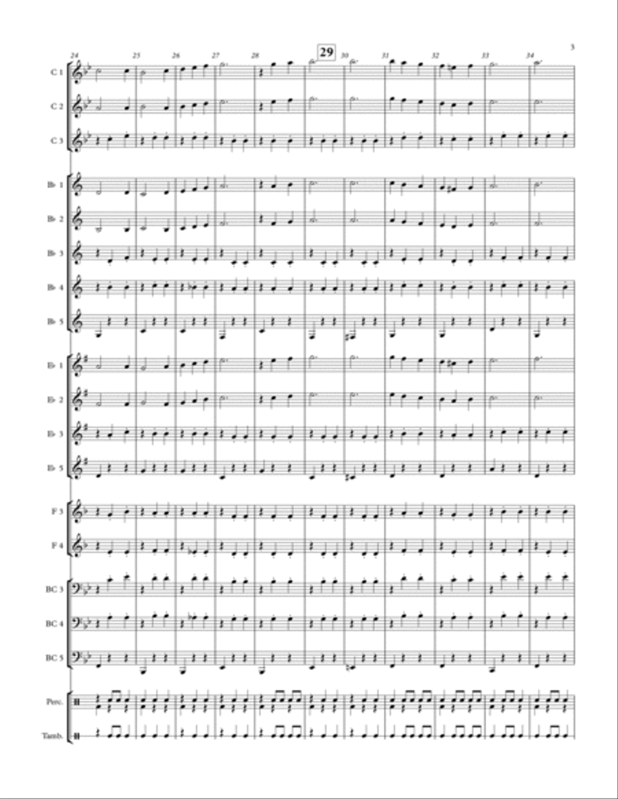 Take Me Out to the Ball Game - Adaptable Quintet Concert Band scores gallery preview page 3