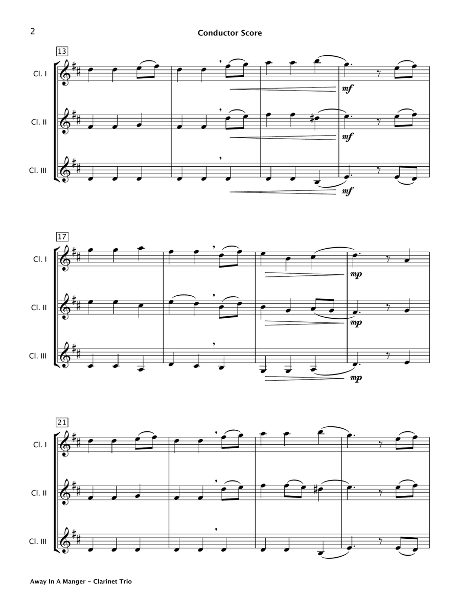 Christmas Clarinet Trios Book 3 Clarinet Trio scores gallery preview page 4