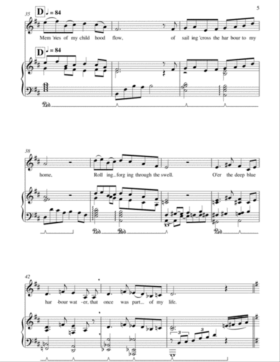 The Baragoola Sails to Manly Medium Voice scores gallery preview page 5