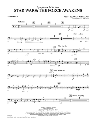 Book cover for Symphonic Suite from Star Wars: The Force Awakens - Trombone 3