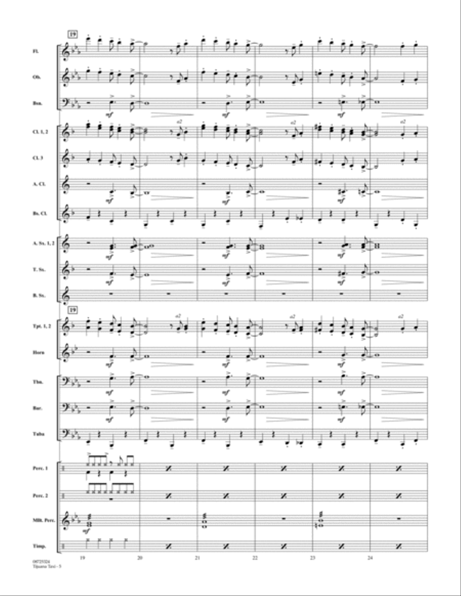 Tijuana Taxi - Full Score Concert Band scores gallery preview page 5