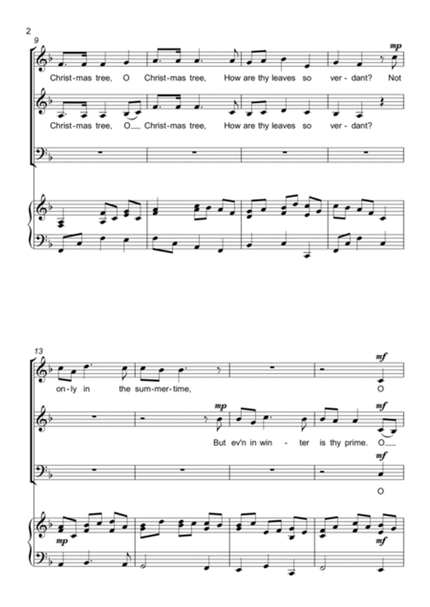 O Christmas Tree (O Tannenbaum) - Three part Choir - SAB - Mixed Voices image number null