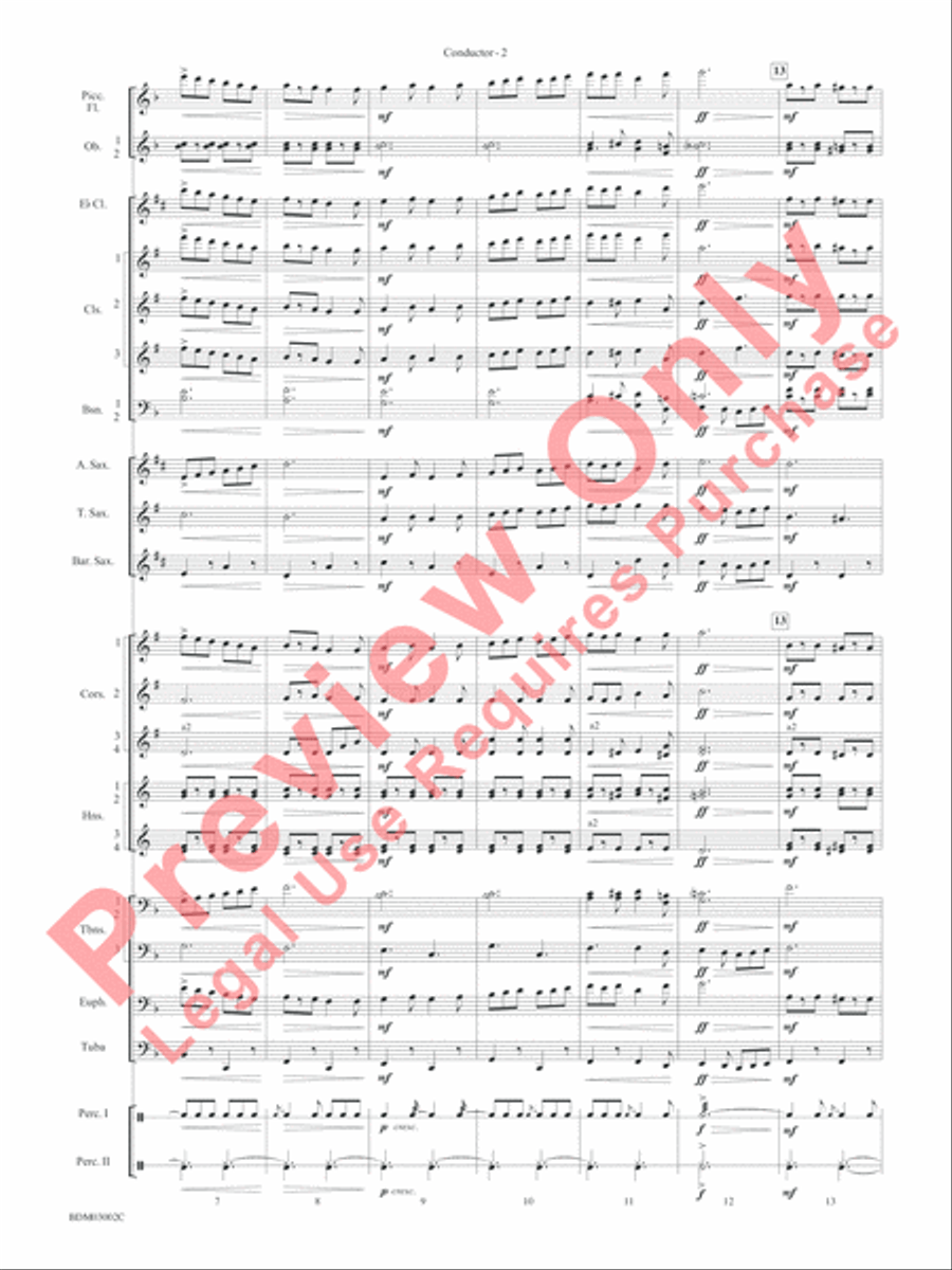 Sabre and Spurs (March of the American Cavalry) Concert Band scores gallery preview page 5