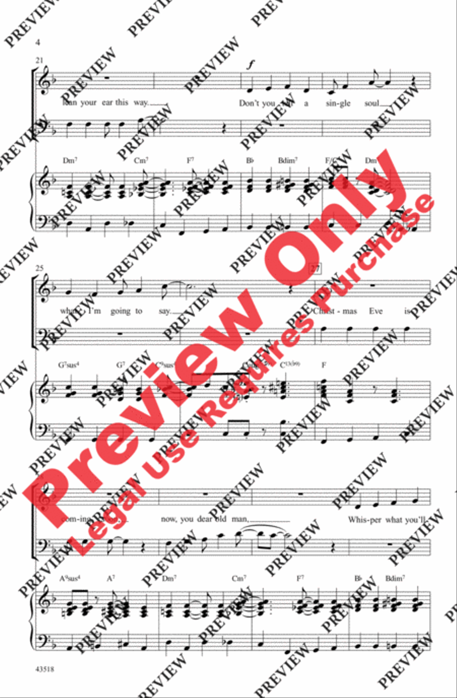 Five Favorite Holiday Songs 4-Part scores gallery preview page 4