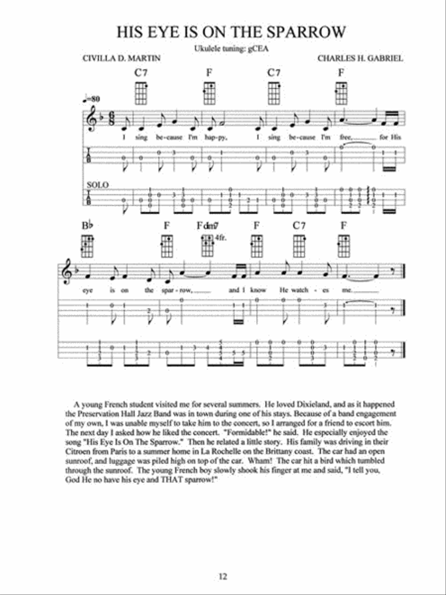 Hallelujah Ukulele Guitar Tablature scores gallery preview page 5