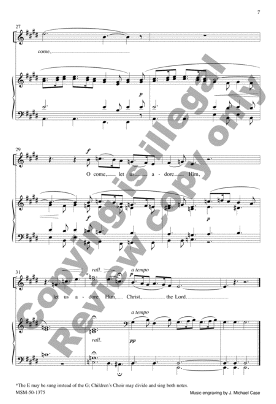 Gesù Bambino (The Infant Jesus) Unison Choir scores gallery preview page 6