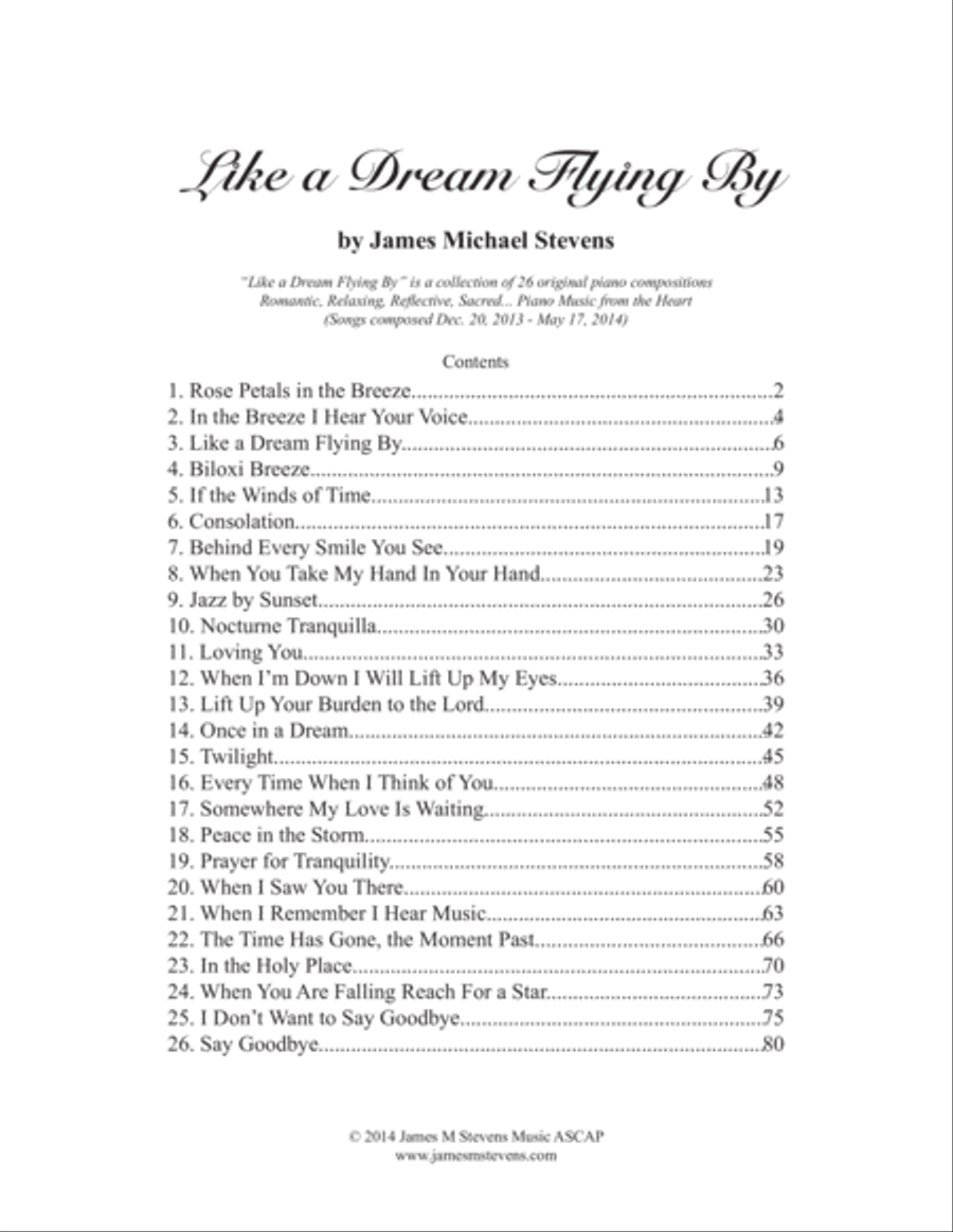 Like a Dream Flying By PIANO BOOK Piano Solo scores gallery preview page 3