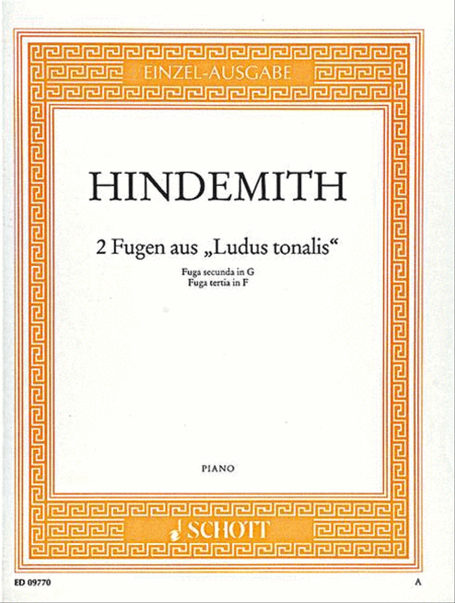 Ludus tonalis Ludus tonalis Piano Solo scores gallery preview page 1
