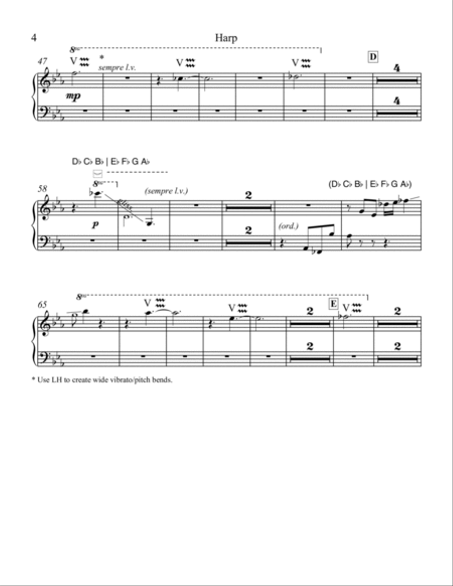 Scel lem duib (Downloadable Harp Part) Choir scores gallery preview page 4