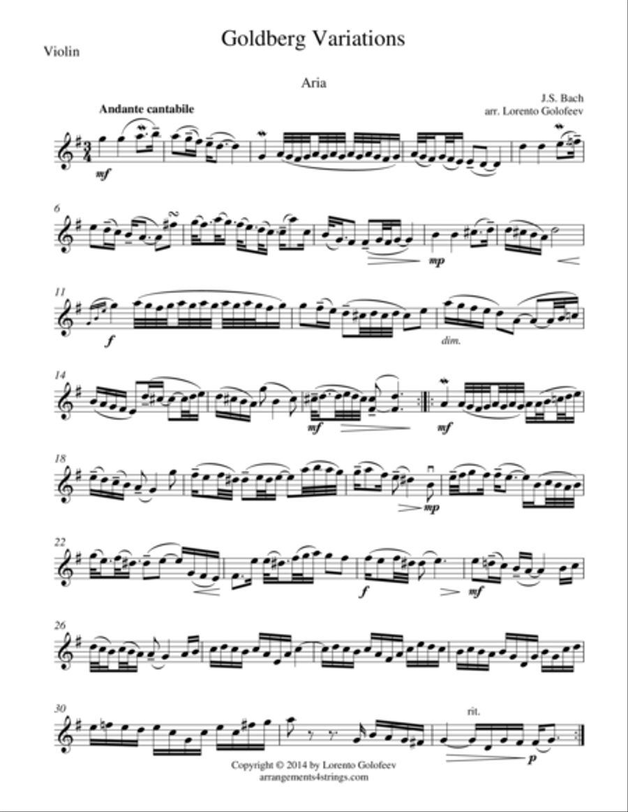 Goldberg Variations Goldberg Variations String Trio scores gallery preview page 1