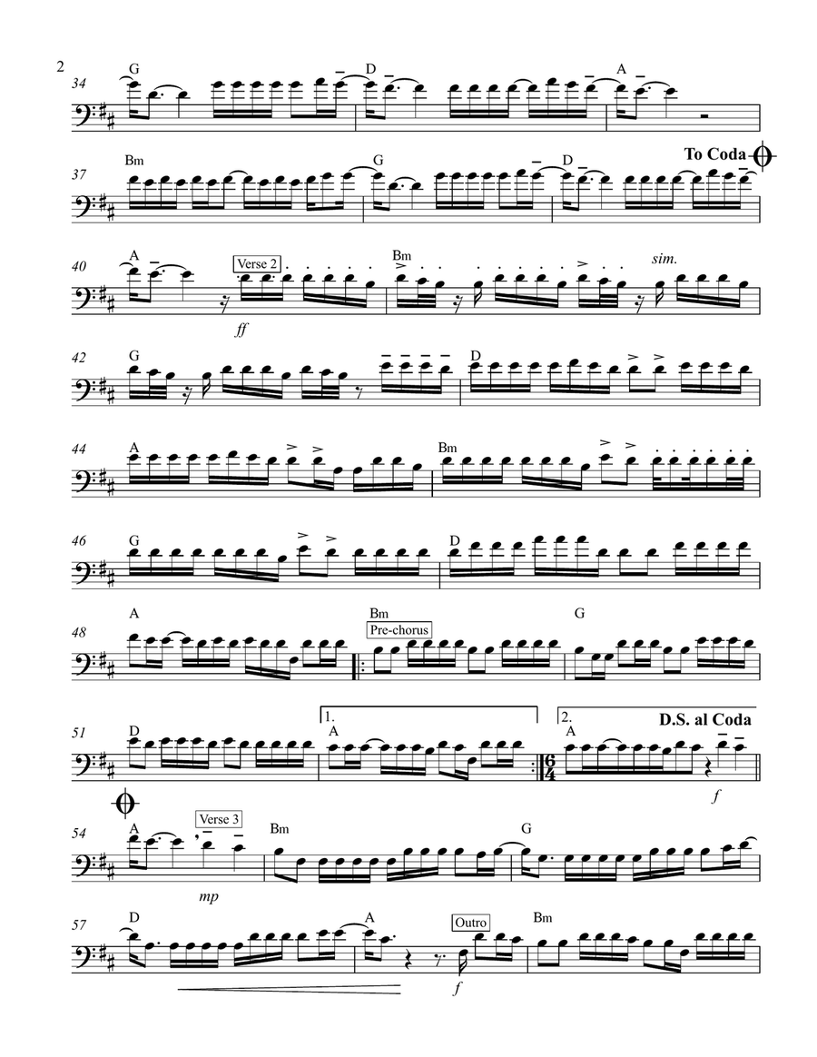 Despacito Cello Solo scores gallery preview page 2