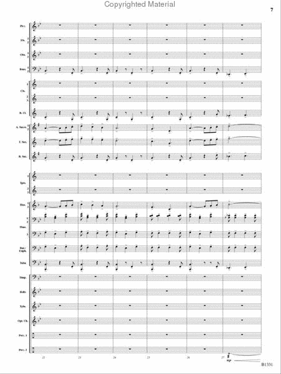 March Jubiloso Concert Band scores gallery preview page 6