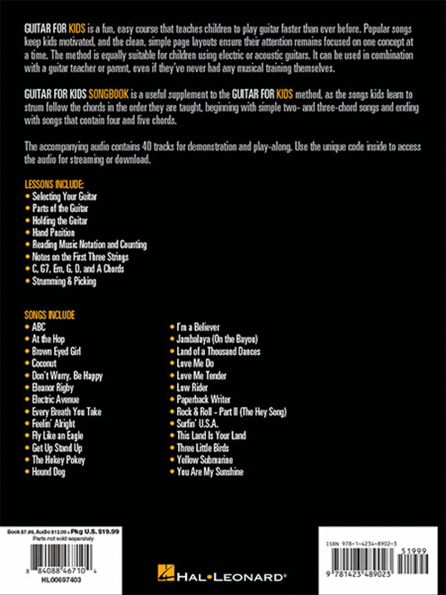 Guitar for Kids Method & Songbook Guitar scores gallery preview page 7