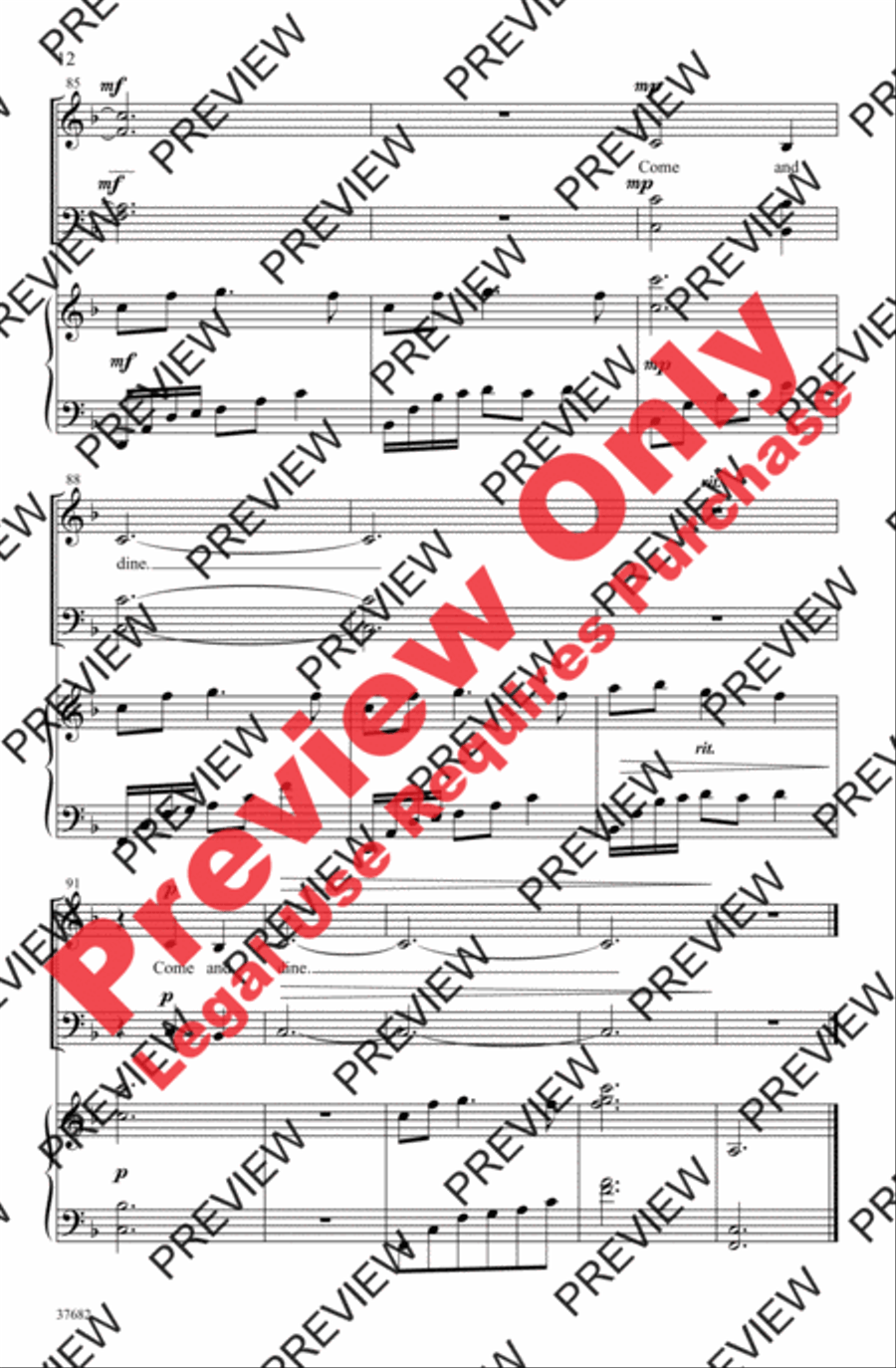 Come and Dine 4-Part scores gallery preview page 12