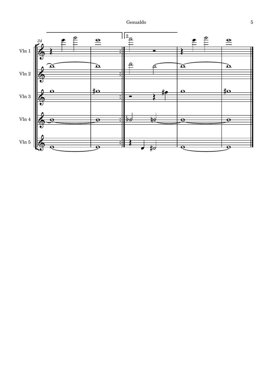 Merce Grido Piangendo String Quintet scores gallery preview page 5