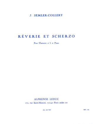 Book cover for Reverie And Scherzo, For Clarinet And Piano