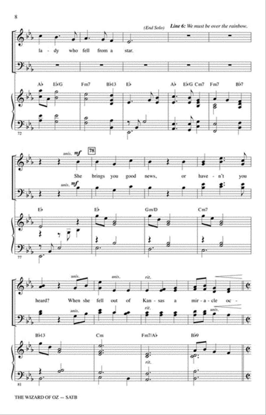 The Wizard of Oz 4-Part scores gallery preview page 4
