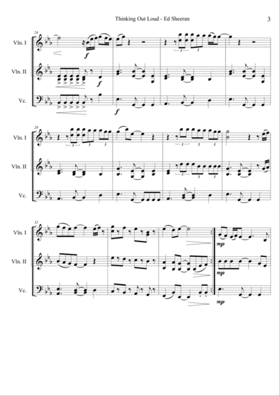 Thinking Out Loud String Trio scores gallery preview page 3