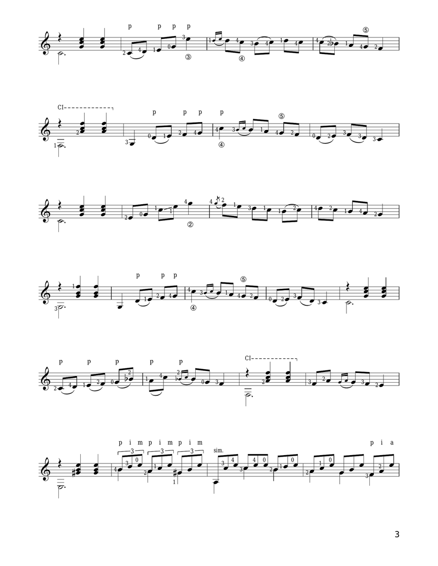 Malagueña Acoustic Guitar scores gallery preview page 3