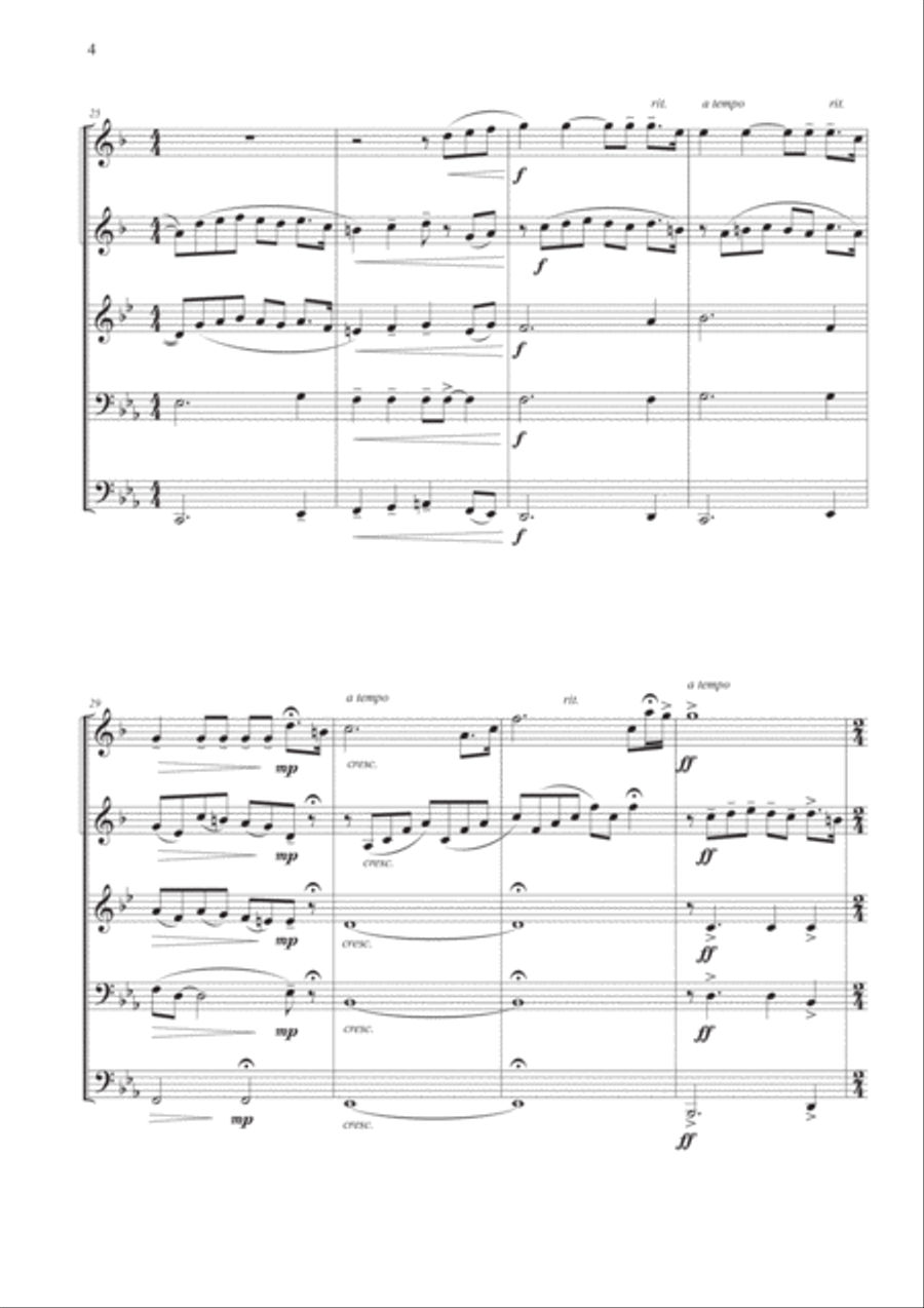 Nessun Dorma for Brass Quintet Brass Quintet scores gallery preview page 5