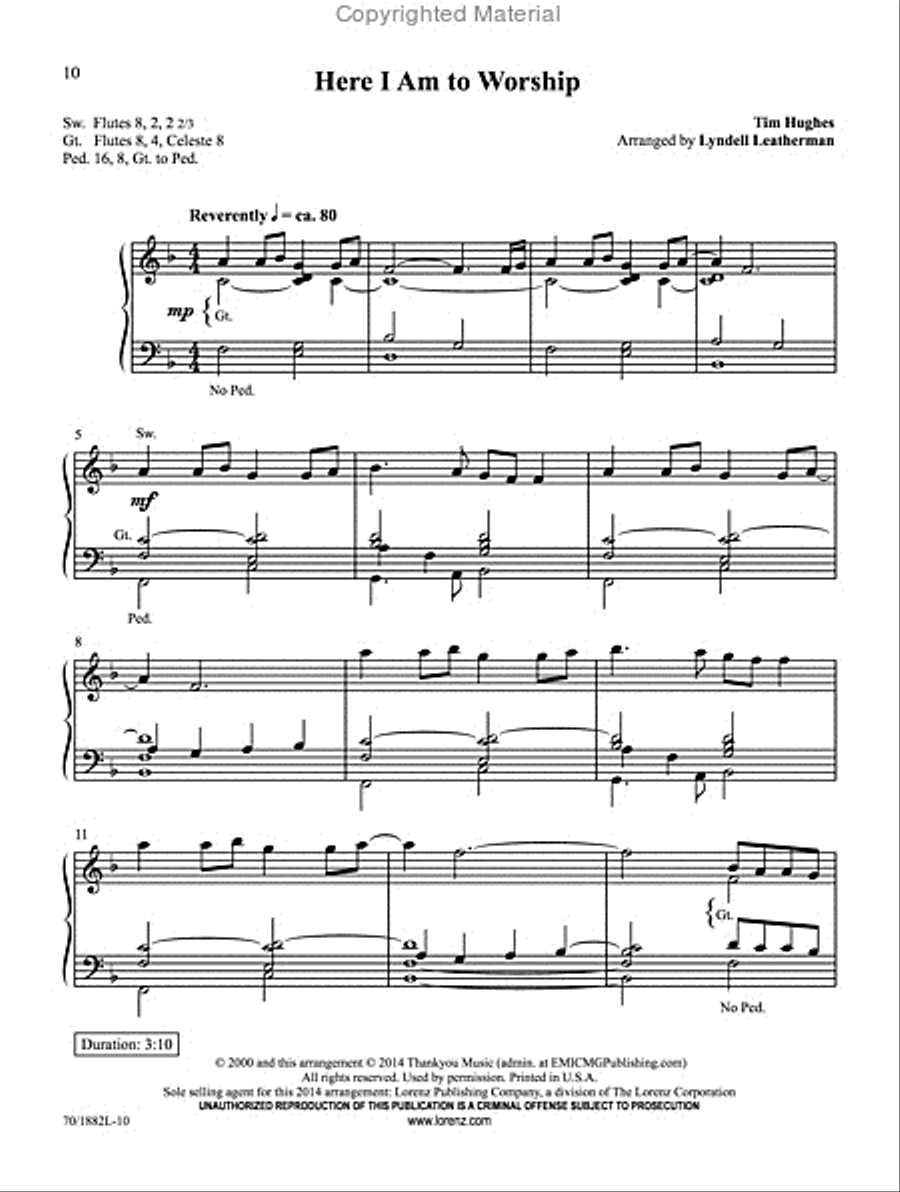 Hymns for Praise and Worship Organ Solo scores gallery preview page 5