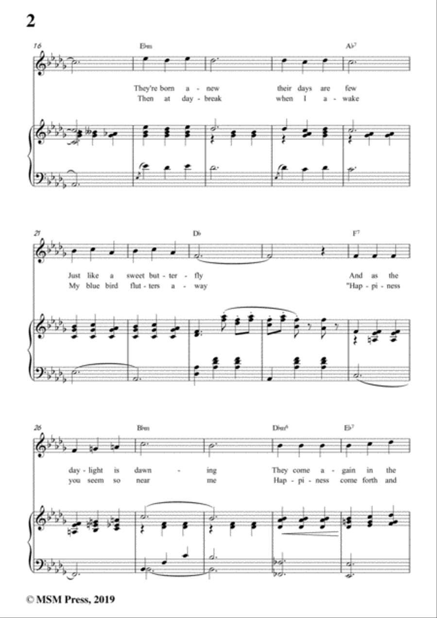 John W. Kellette-I'm Forever Blowing Bubbles,in D Major,for Voice&Piano Voice scores gallery preview page 4